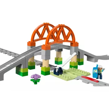 LEGO DUPLO Railway Bridge and Tracks Expansion Set 10426 – DUPLO railway bridge and curved tracks for young children