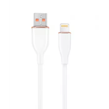 GEMBIRD Premium Silicon 8-Pin Cable Charging And Data Cable, 1.5m - White