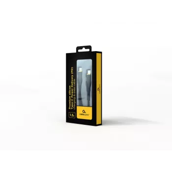 GEMBIRD Premium Silicon Type-C Power Delivery (PD) Charging & Data Cable, 1.5m - Black