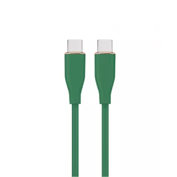 GEMBIRD USB Type-C Power Delivery (PD) 60W Charging & Data Silicon Cable, 1.5m Midnight Green