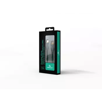 GEMBIRD USB Type-C Power Delivery (PD) 60W Charging & Data Silicon Cable, 1.5m Midnight Green