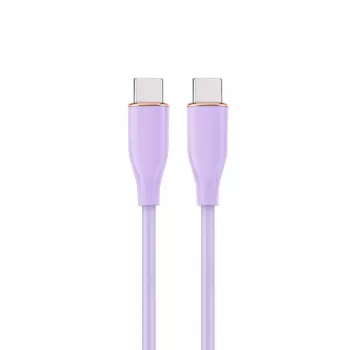 GEMBIRD USB Type-C Power Delivery (PD) 60W Charging & Data Silicon Cable, 1.5m Violet