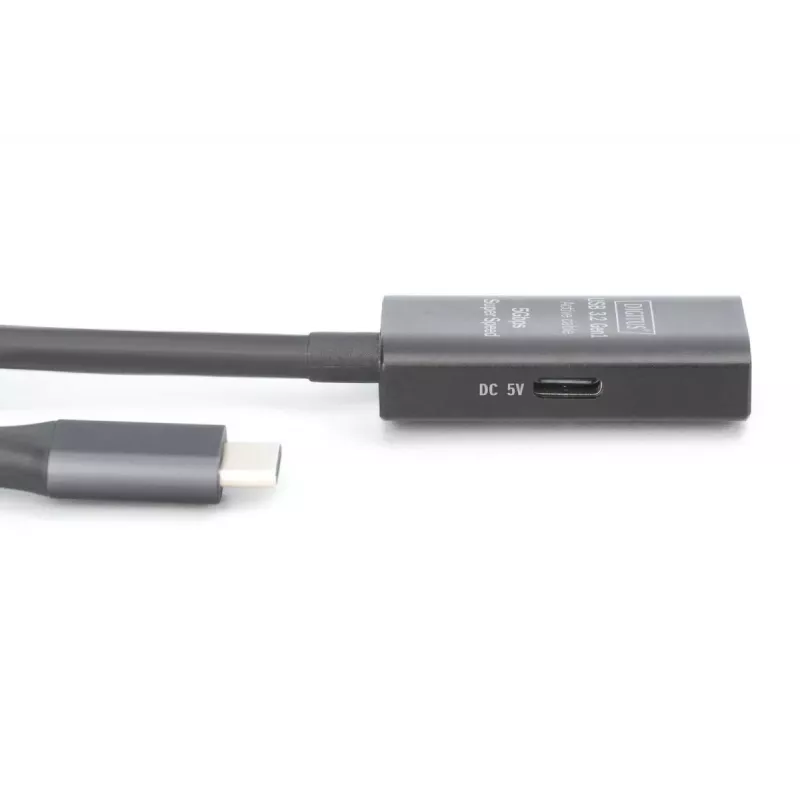 DIGITUS Active USB-C Extension Cable - 5G USB 3.2 Gen1 USB-C - USB-C (M/F) - 10m