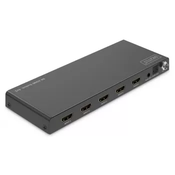 DIGITUS 4x1 HDMI Switch - 8K/60Hz (4:4:4), Toslink, Stereo, EDID Control
