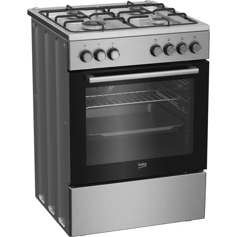Beko FBE62130GXDN cooker Freestanding cooker Electric Gas Black