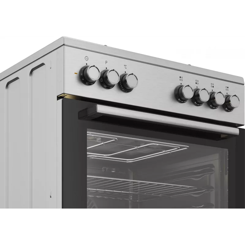 Beko FBE62130GXDN cooker Freestanding cooker Electric Gas Black