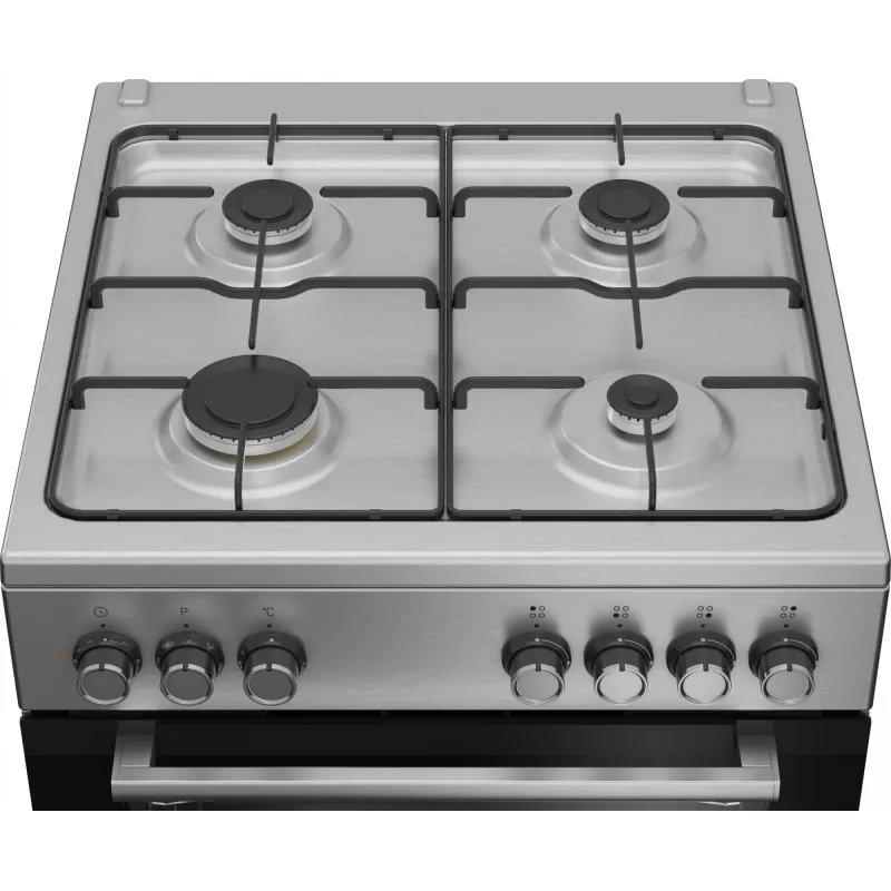Beko FBE62130GXDN cooker Freestanding cooker Electric Gas Black