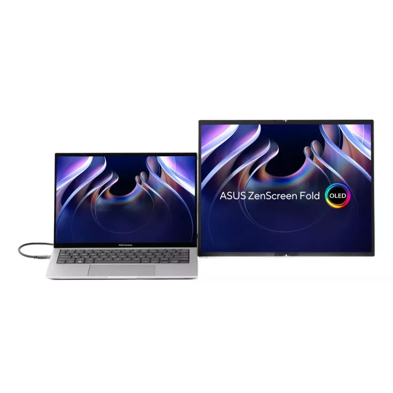 ASUS ZenScreen Fold OLED MQ17QH computer monitor 43.9 cm (17.3 inch) 2560 x 1920 pixels Quad HD Silver