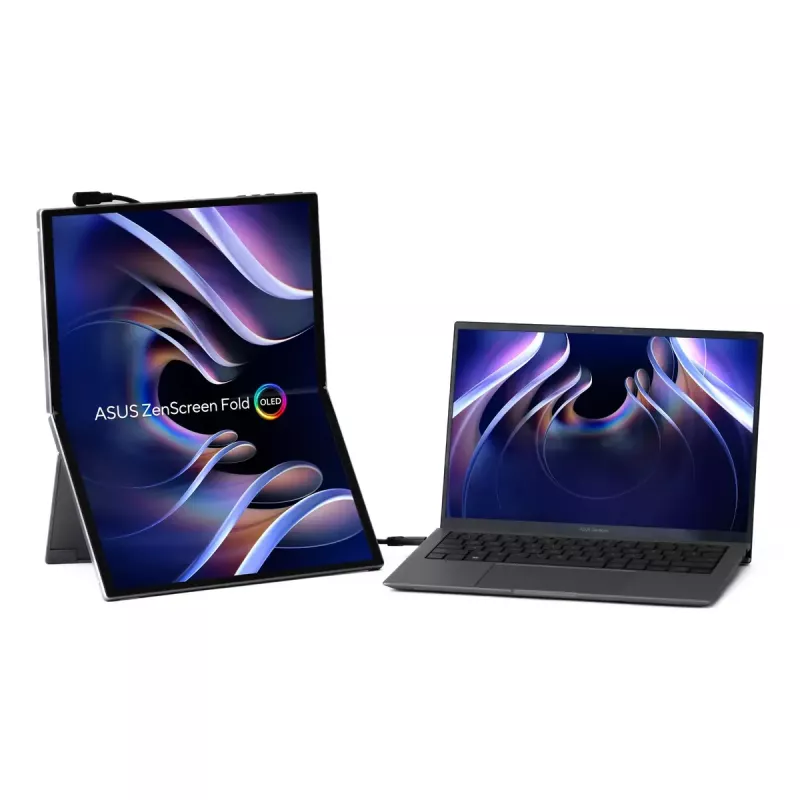 ASUS ZenScreen Fold OLED MQ17QH computer monitor 43.9 cm (17.3 inch) 2560 x 1920 pixels Quad HD Silver