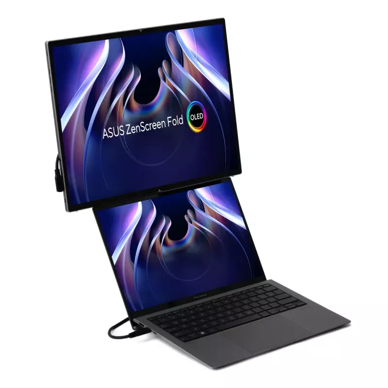 ASUS ZenScreen Fold OLED MQ17QH computer monitor 43.9 cm (17.3 inch) 2560 x 1920 pixels Quad HD Silver