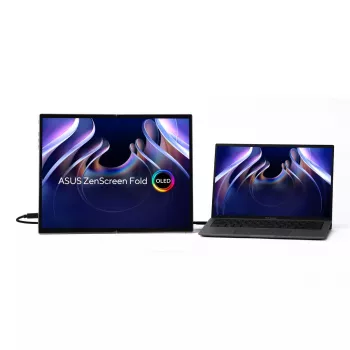 ASUS ZenScreen Fold OLED MQ17QH computer monitor 43.9 cm (17.3 inch) 2560 x 1920 pixels Quad HD Silver