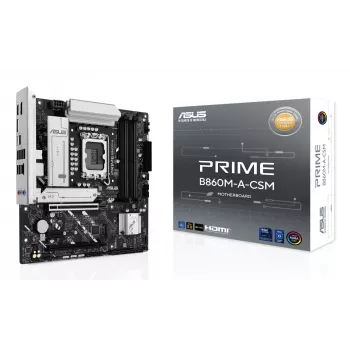 Motherboard ASUS PRIME B860M-A-CSM — Intel B860, LGA 1851, micro ATX, DDR5, 4 DIMM, 256 GB, 2.5 Gb Ethernet, 4x SATA III, M.2, 1x PCIe x16