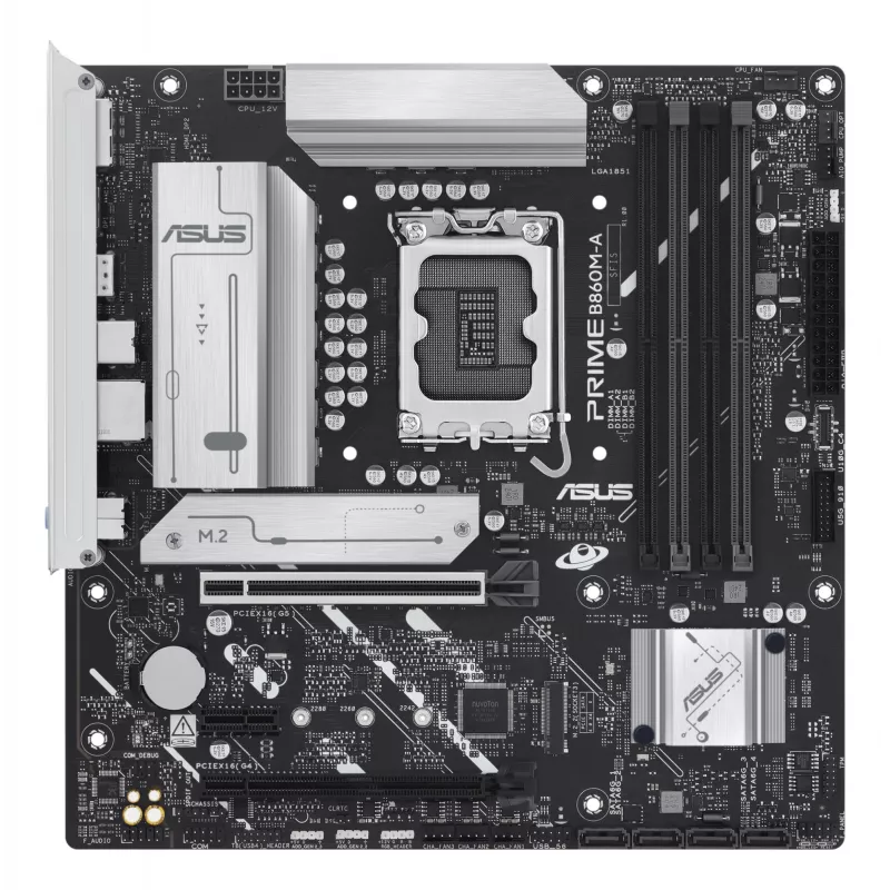 Motherboard ASUS PRIME B860M-A-CSM — Intel B860, LGA 1851, micro ATX, DDR5, 4 DIMM, 256 GB, 2.5 Gb Ethernet, 4x SATA III, M.2, 1x PCIe x16