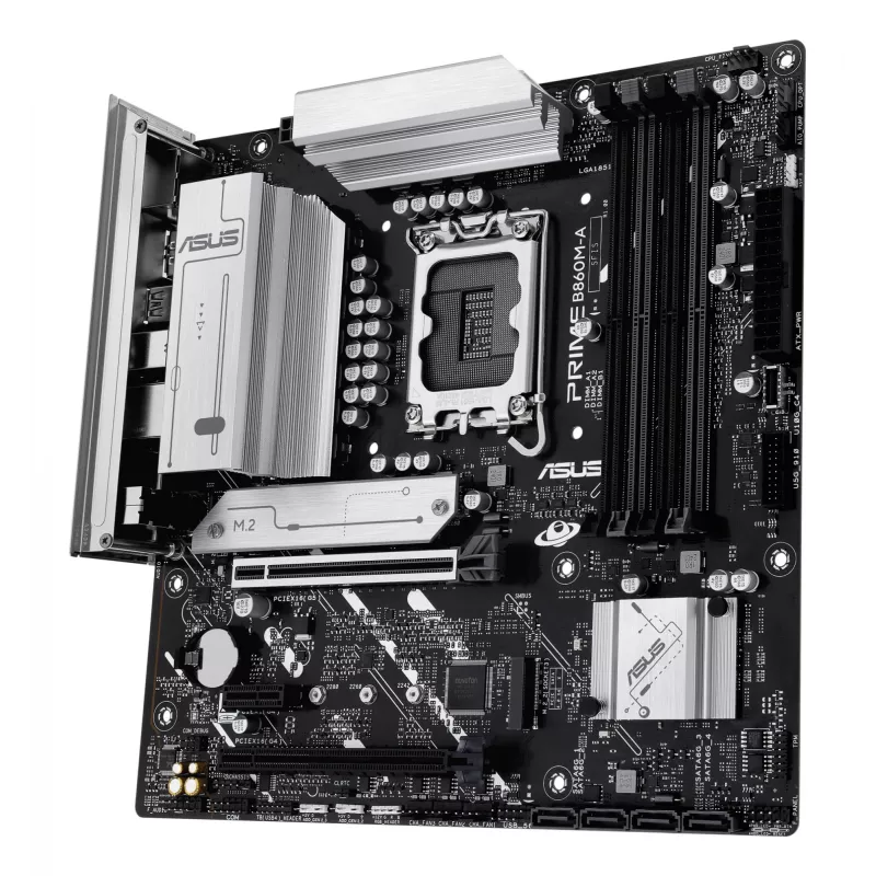 Motherboard ASUS PRIME B860M-A-CSM — Intel B860, LGA 1851, micro ATX, DDR5, 4 DIMM, 256 GB, 2.5 Gb Ethernet, 4x SATA III, M.2, 1x PCIe x16
