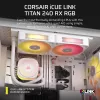 CORSAIR CPU Cooler - Icue Link Titan 240 Rx RGB Aio Liquid Cooler - White