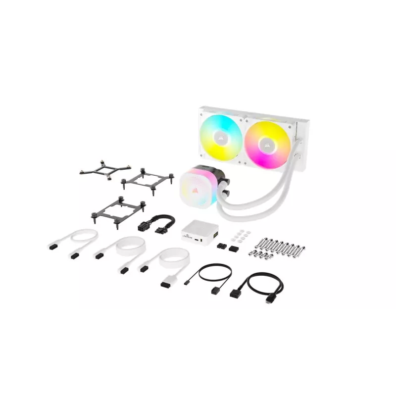 CORSAIR CPU Cooler - Icue Link Titan 240 Rx RGB Aio Liquid Cooler - White