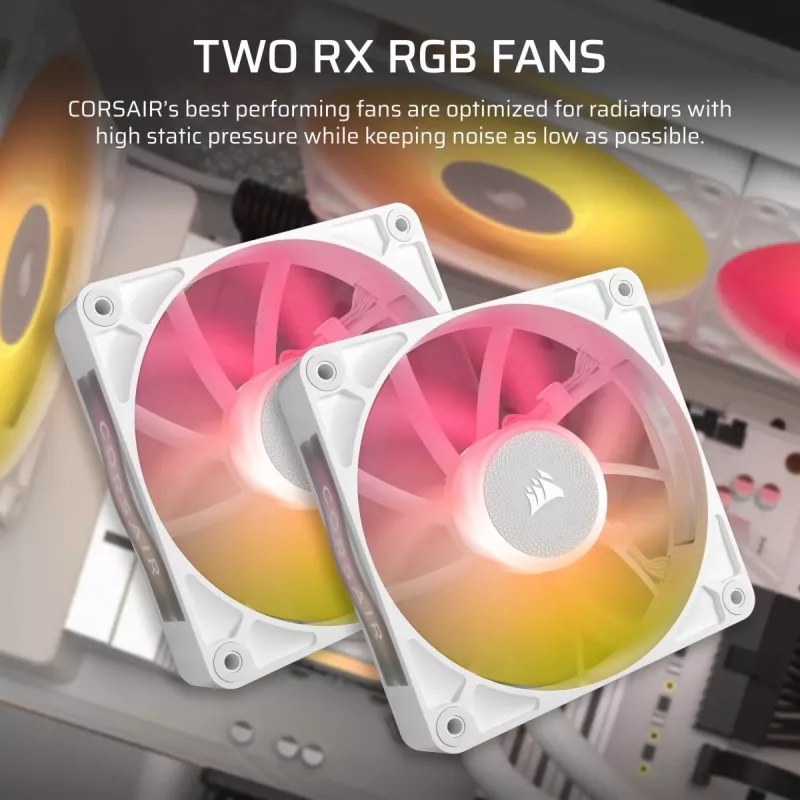 CORSAIR CPU Cooler - Icue Link Titan 240 Rx RGB Aio Liquid Cooler - White
