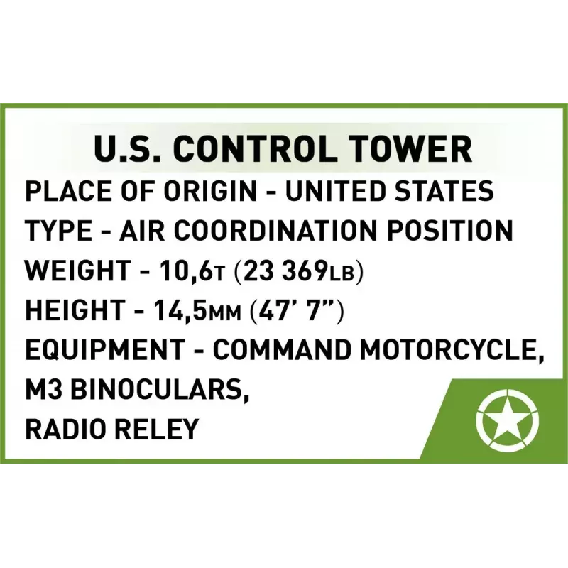 Construction toy set Cobi Blocks Control Tower 664 pieces model COBI-3125