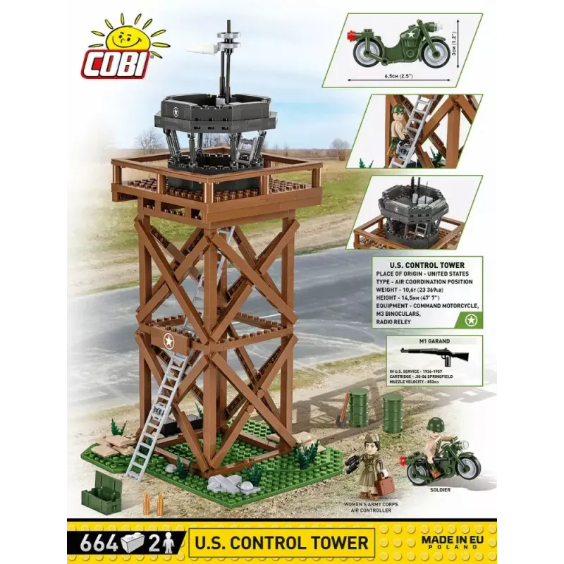 Construction toy set Cobi Blocks Control Tower 664 pieces model COBI-3125