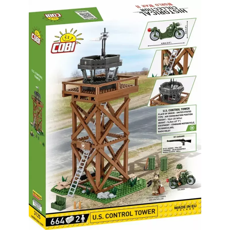 Construction toy set Cobi Blocks Control Tower 664 pieces model COBI-3125