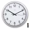 Hama Mallorca Quartz clock Round Silver, White