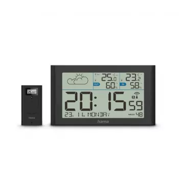 Digital Weather Station Hama 00222216 Black Indoor Outdoor Thermometer Hygrometer
