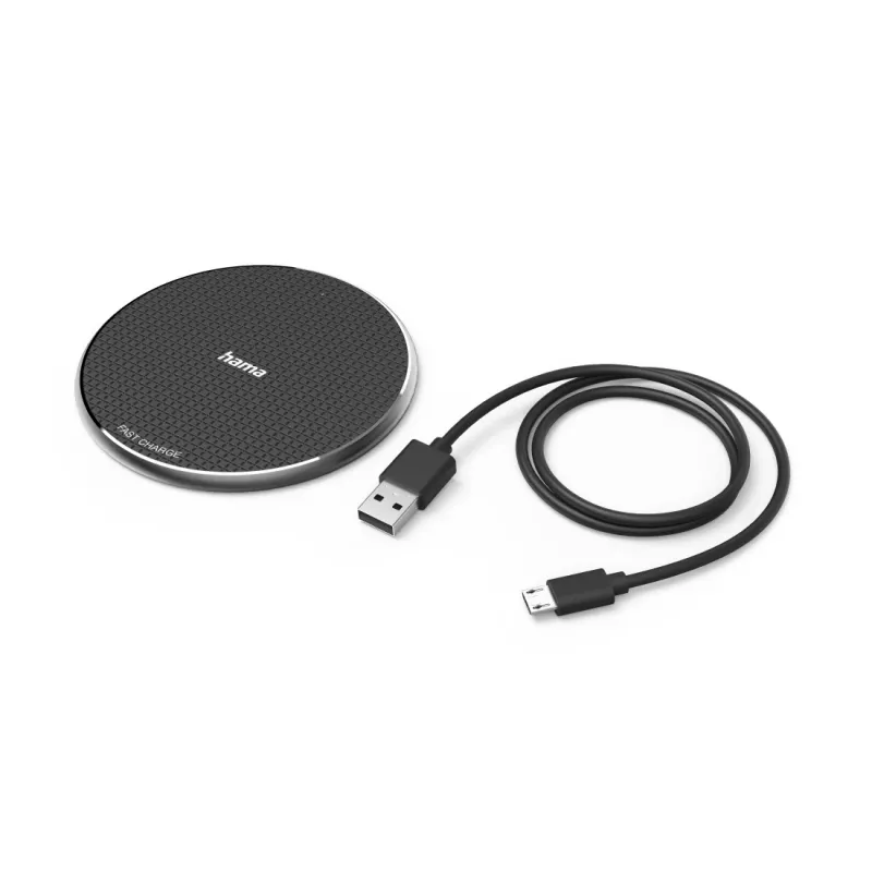 Hama QI-FC10 Smartphone Black USB Wireless charging Fast charging Indoor