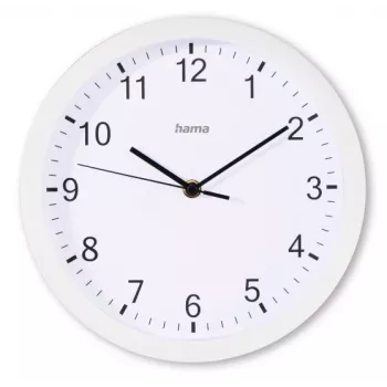 Hama Elba Quartz clock Round White