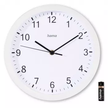 Hama Elba Quartz clock Round White