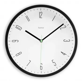 Hama Capri Quartz clock Round Black, White