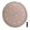 Radio-controlled clock Hama Fiji Circle Pink Silver Battery AA