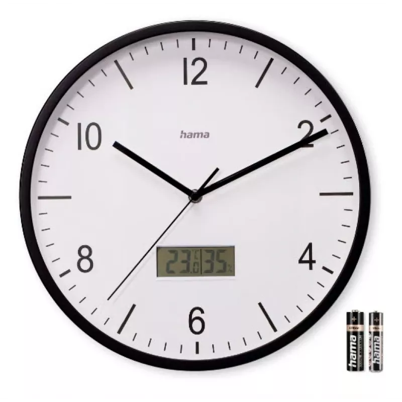 Hama Lanzarote Radio-controlled clock Circle Black