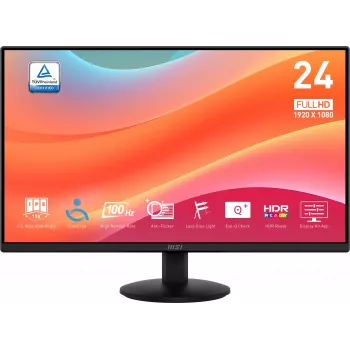 MSI Pro MP242L computer monitor 60.5 cm (23.8 inch) 1920 x 1080 pixels Full HD LCD Black