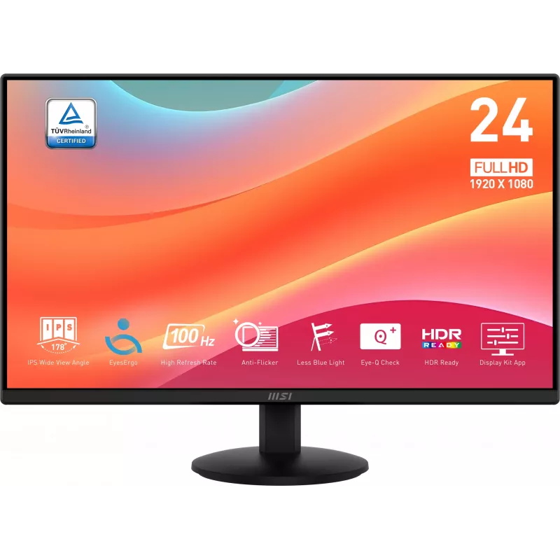 MSI Pro MP242L computer monitor 60.5 cm (23.8 inch) 1920 x 1080 pixels Full HD LCD Black