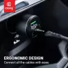 Car Charger Crong CRG-PWRC-USBC63-BLK Fast Charging Smartphone Smartwatch