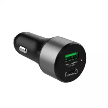Car Charger Crong CRG-PWRC-USBC63-BLK Fast Charging Smartphone Smartwatch