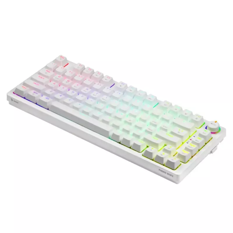 Gaming Keyboard Savio Phenix WHITE GAT YELLOW USB Bluetooth QWERTY