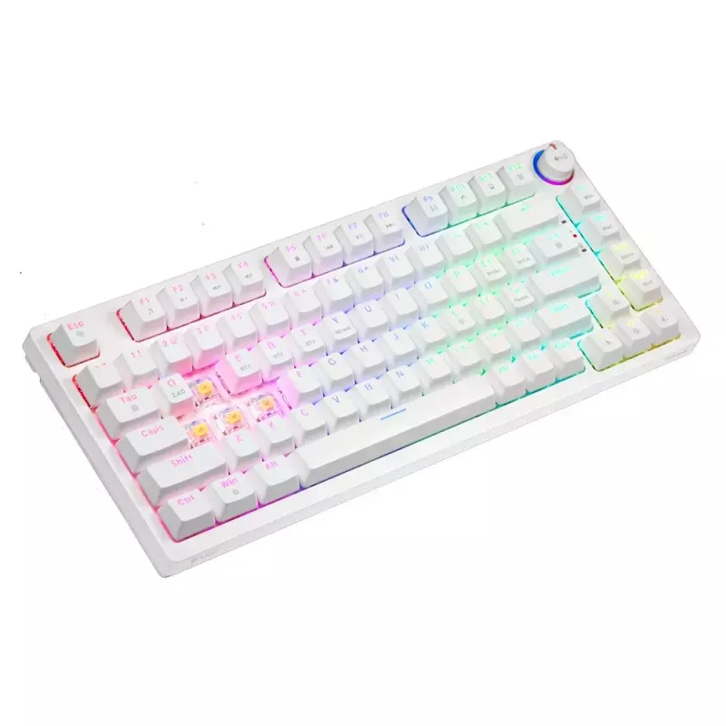 Gaming Keyboard Savio Phenix WHITE GAT YELLOW USB Bluetooth QWERTY