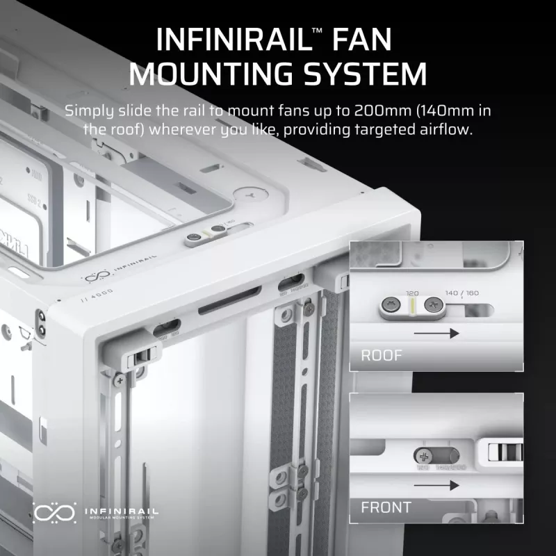 CORSAIR Mid-tower - Geh Midi Frame 4000d White