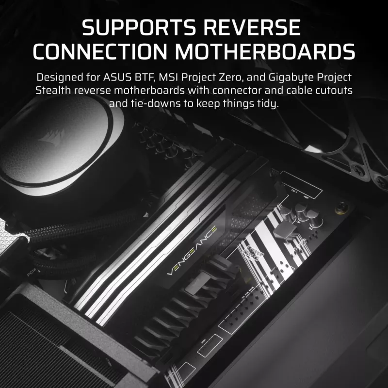 PC case CORSAIR FRAME 4000D RS ARGB Midi Tower Black — ATX/Micro-ATX/Mini-ITX, tempered glass, ARGB fans, up to 370 mm GPU