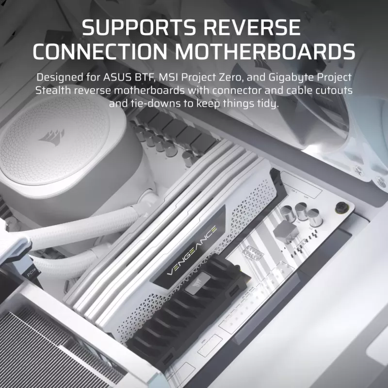 CORSAIR Mid-tower - Geh Midi Frame 4000d Rs ArGB White