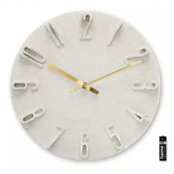 Hama Corfu Quartz clock Round Beige