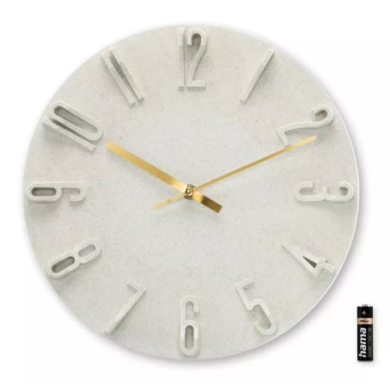Hama Corfu Quartz clock Round Beige