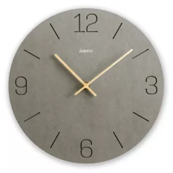 Hama Crete Quartz clock Round Grey