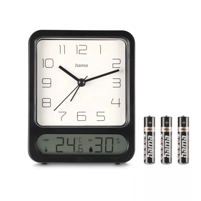 Hama Pag Digital alarm clock Black