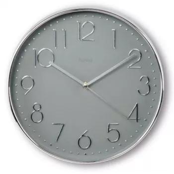 Hama Corsica Quartz clock Circle Grey, Silver