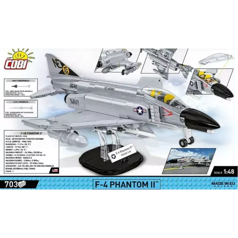 Cobi Blocks Armed Force F-4 Phantom II model 703 pieces construction set
