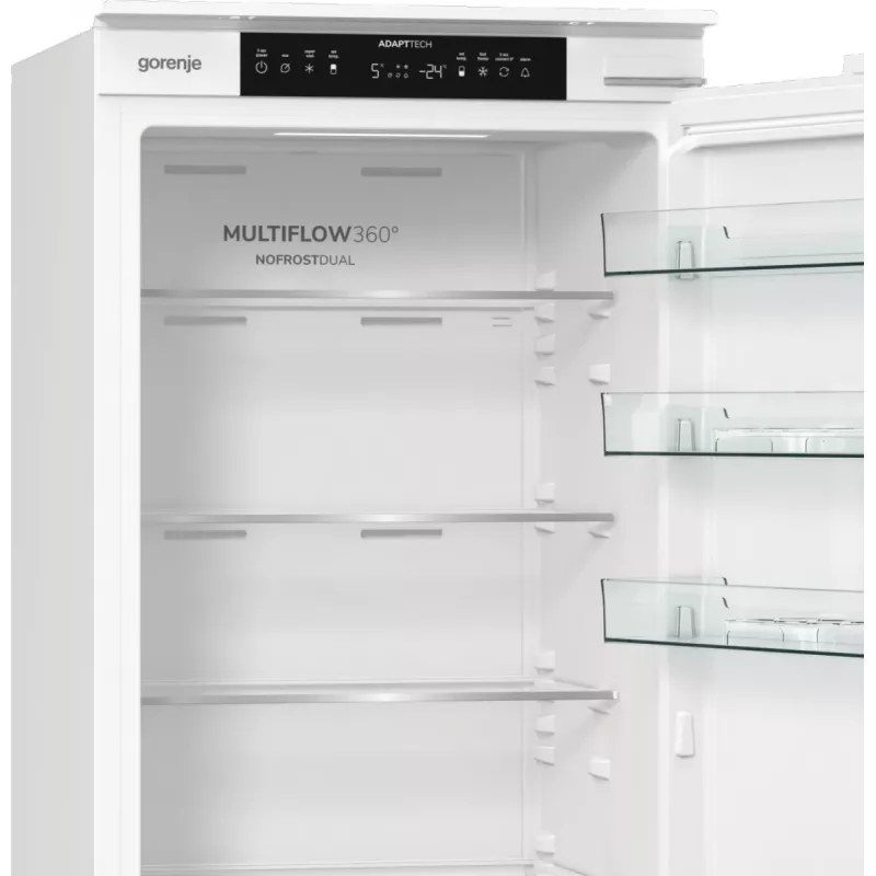 Gorenje Kombinerade kyl/frysskåp NRKI519E41 BK070, 284 L, SN-N, 6 kg/24h, E, Fresh zone compartment, White
