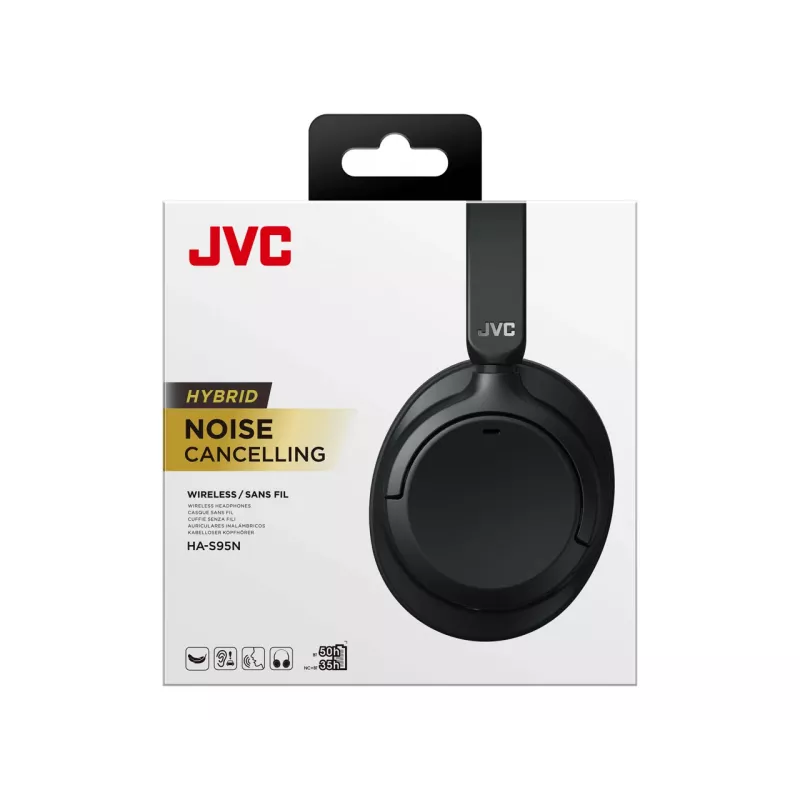 JVC ‎HA-S95N Headset Wired & Wireless Head-band Calls/Music Bluetooth Black