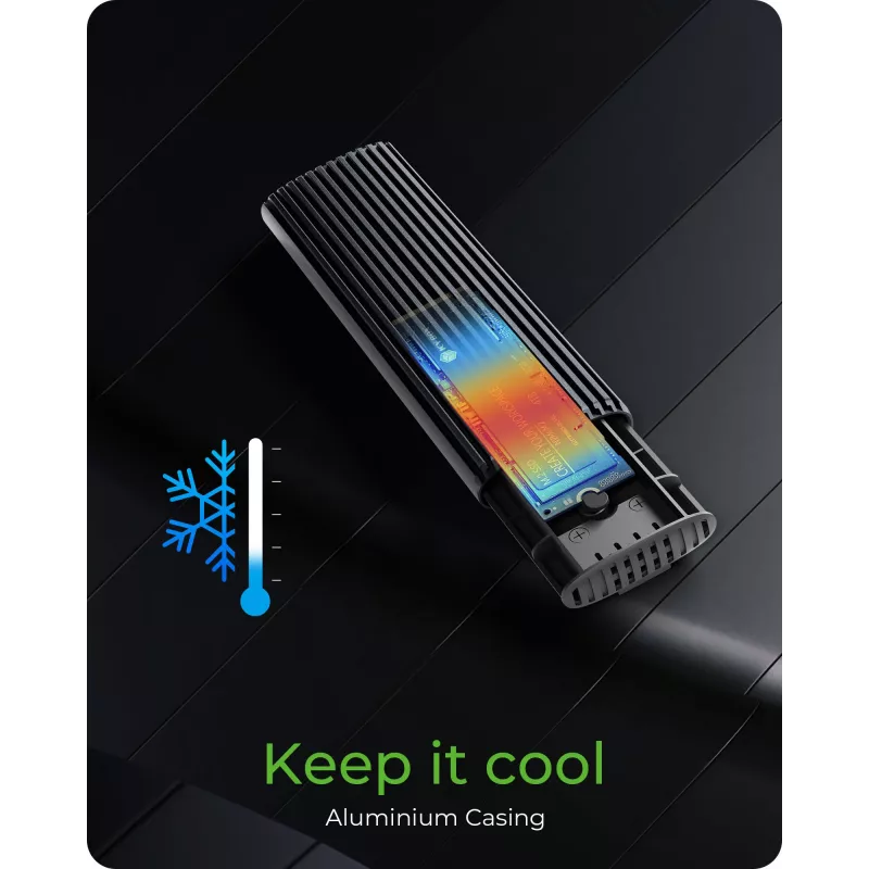 ICY BOX IB-1808MCT-CU31 SSD enclosure Black M.2